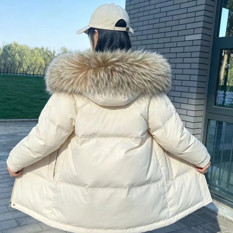 Winter Clothing Pk - Waschbärfellkragen für Damenjacken, Echter Pelzkragen, Warme