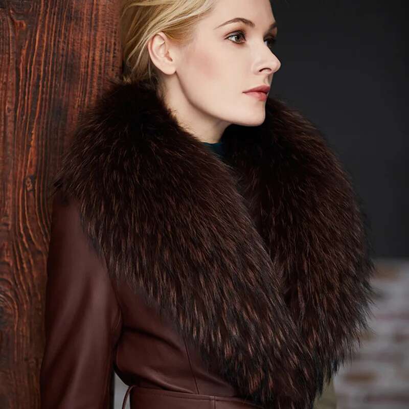 Waschbären Pelz Kragen Weiblic – Winter Clothing Pk Bewertung und Preis